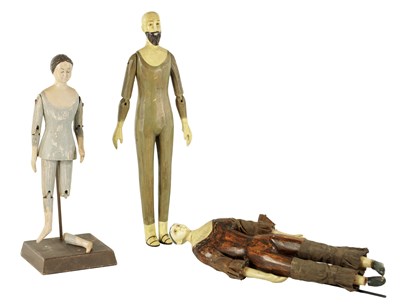 Lot 648 - A COLLECTION OF THREE VINTAGE LAY FIGURES