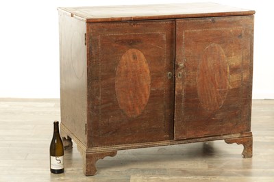 Lot 1189 - A GEORGE III INLAID MAHOGANY COMMODE