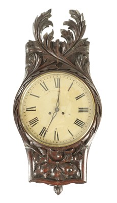 Lot 978 - AN UNUSUAL 19TH CENTURY DOUBLE FUSEE WALL CLOCK