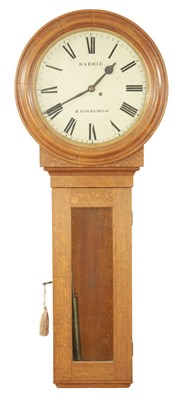 Lot 1186 - BARRIE, EDINBURGH. A LATE 19TH CENTURY SCOTTISH FUSEE WALL CLOCK