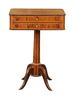 Lot 1270 - A REGENCY FIGURED ROSEWOOD SIDE TABLE