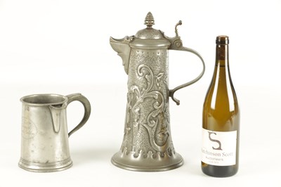 Lot 963 - AN ARTS AND CRAFTS PEWTER EWER