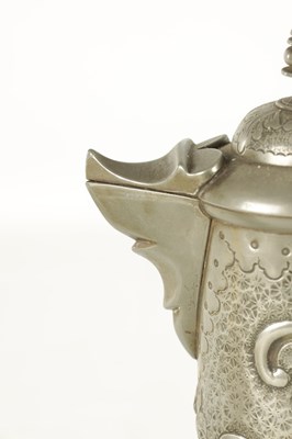 Lot 963 - AN ARTS AND CRAFTS PEWTER EWER