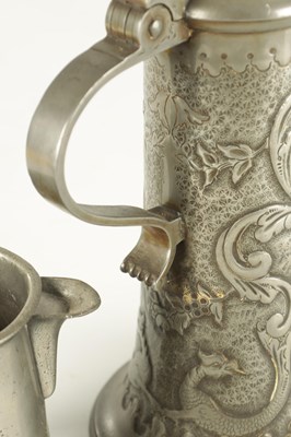 Lot 963 - AN ARTS AND CRAFTS PEWTER EWER