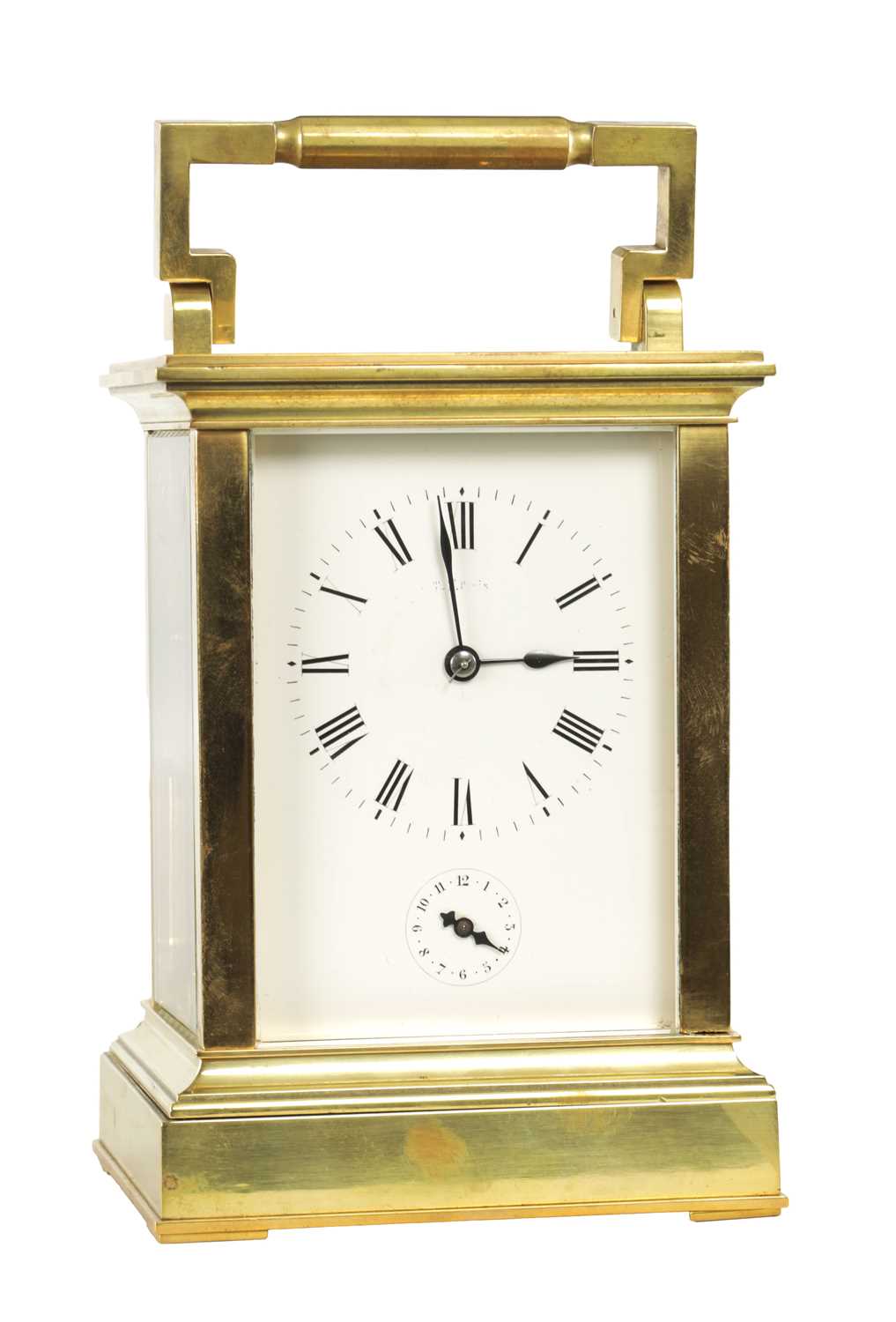 Lot 1527 - A LATE 19TH CENTURY FRENCH GIANT STRIKING CARRIAGE CLOCK