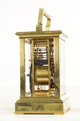 Lot 1527 - A LATE 19TH CENTURY FRENCH GIANT STRIKING CARRIAGE CLOCK