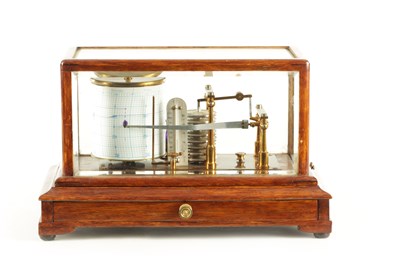 Lot 1006 - NEGRETTI & ZAMBRA, LONDON. AN EARLY 20TH CENTURY OAK CASED BAROGRAPH