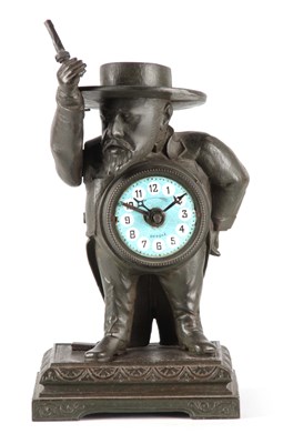 Lot 1011 - A LATE 19TH CENTURY FRENCH FIGURAL ALARM CLOCK
