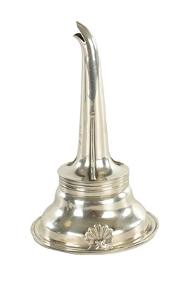 Lot 428 - AN EARLY 19TH CENTURY SCOTTISH SILVER WINE FUNNEL
