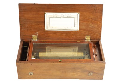 Lot 697 - A 19TH CENTURY SWISS MUSIC BOX