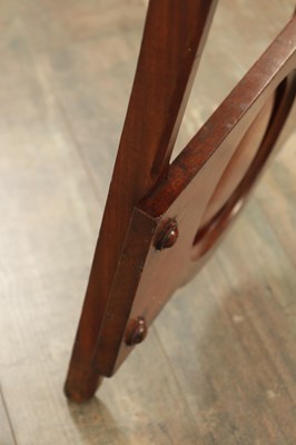 Lot 1347 - AN ARTS AND CRAFTS WALNUT METAMORPHIC LIBRARY CHAIR / STEPS