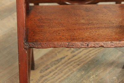 Lot 1347 - AN ARTS AND CRAFTS WALNUT METAMORPHIC LIBRARY CHAIR / STEPS