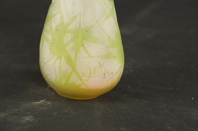 Lot 20 - AN UNUSUAL SMALL ART NOUVEAU EMILE GALLE CAMEO GLASS VASE