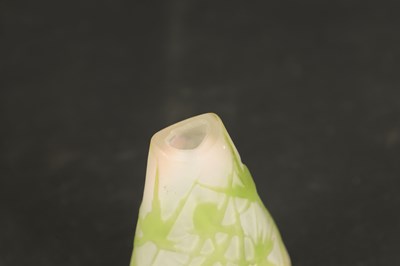 Lot 20 - AN UNUSUAL SMALL ART NOUVEAU EMILE GALLE CAMEO GLASS VASE