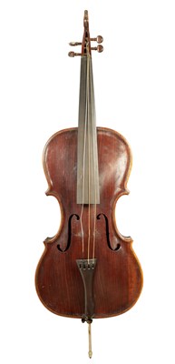Lot 568 - A 19TH CENTURY INLAID MAHOGANY CHILDS CELLO
