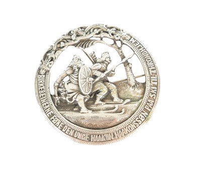 Lot 337 - A NILS ERIK ELVIK SILVER BROOCH