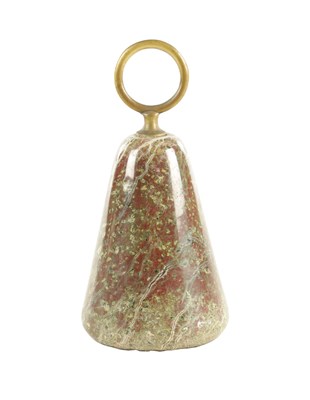 Lot 784 - A 19TH CENTURY SERPENTINE MARBLE DOORSTOP