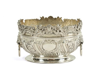 Lot 470 - A LATE 19TH CENTURY MINIATURE ROCOCO STYLE TWO-HANDLED SILVER BASKET