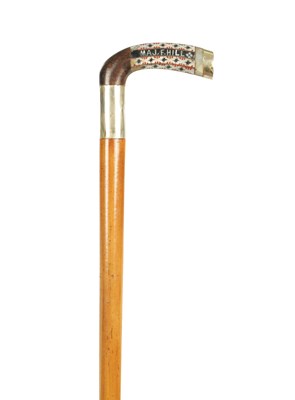 Lot 506 - A LARGE LARGE 19TH CENTURY MOTHER OF PEARL INLAID AND SILVER MOUNTED WALKING STICK
