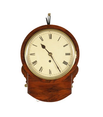 Lot 995 - A MID 19TH CENTURY WALNUT 8” DIAL FUSEE WALL CLOCK