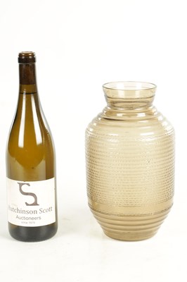 Lot 11 - A SIGNED DAUM NANCY FRENCH SMOKED ART GLASS VASE
