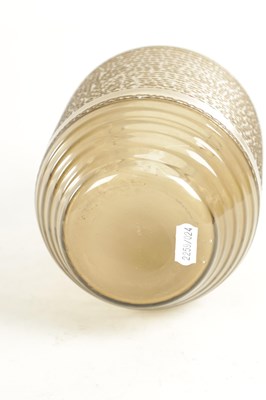Lot 11 - A SIGNED DAUM NANCY FRENCH SMOKED ART GLASS VASE