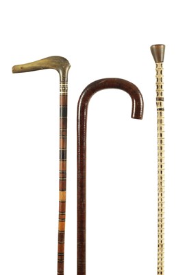 Lot 512 - A COLLECTION OF THREE LATE 19TH CENTURY WALKING STICKS