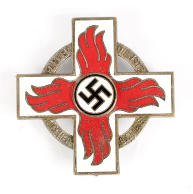 Lot 545 - A THIRD REICH 1ST CLASS FIRE BRIGADE BADGE BY W. KOLWITZ