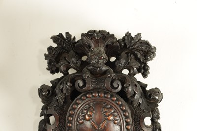 Lot 1547 - J. BRAUND, LONDON. A FINE AND RARE 19TH CENTURY CARVED WALNUT STICK BAROMETER