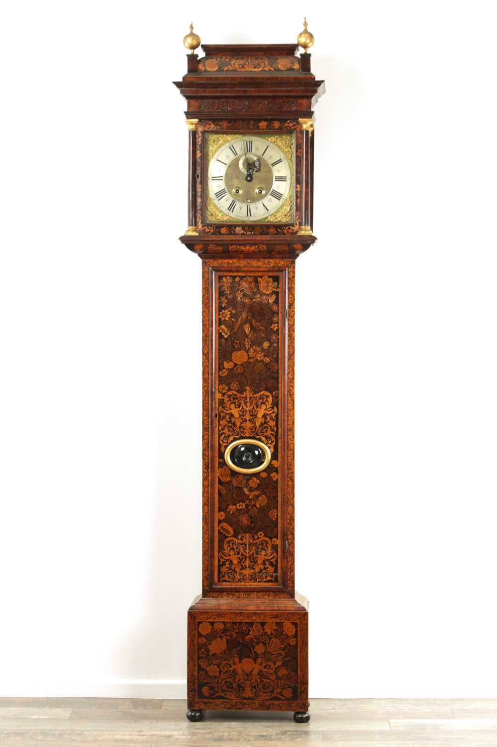 Lot 968 - JOHN MONCRIEF, LONDON. A LATE 17TH CENTURY MONTH DURATION WALNUT MARQUETRY LONGCASE CLOCK