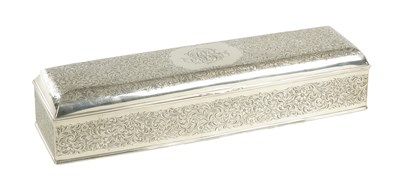 Lot 421 - A STERLING SILVER JEWELLERY/DOCUMENT BOX