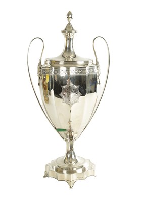 Lot 406 - A GEORGE III ADAM DESIGN SILVER TEA URN