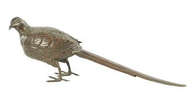 Lot 786 - A 19TH CENTURY BRONZE BIRD SCULPTURE
