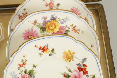 Lot 66 - A CASED ROYAL CROWN DERBY SIX PIECE COFFEE SERVICE WITH SILVER SPOONS CIRCA 1930