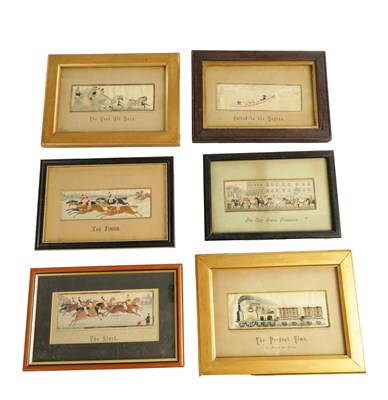 Lot 609 - A GROUP OF SIX 19TH CENTURY FRAMED SILK WOVEN STEVENGRAPHS