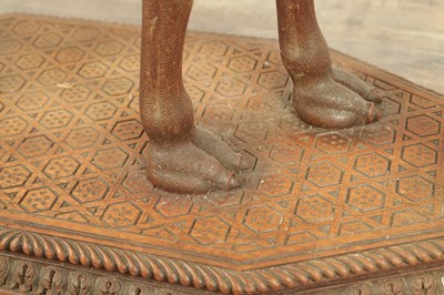 Lot 193 - A GOOD LATE 19TH CENTURY CARVED HARDWOOD ANGLO INDIAN OCCASIONAL TABLE