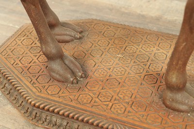 Lot 193 - A GOOD LATE 19TH CENTURY CARVED HARDWOOD ANGLO INDIAN OCCASIONAL TABLE