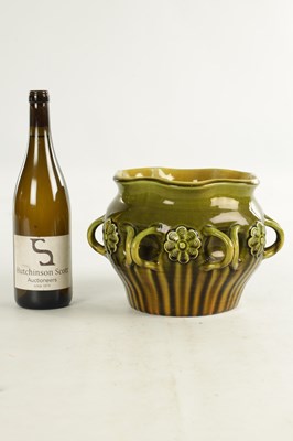 Lot 79 - A LATE 19TH CENTURY LINTHORPE POTTERY JARDINIERE AFTER DESIGNS BY CHRISTOPHER DRESSER