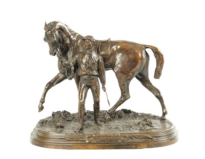 Lot 767 - PIERRE-JULES MENE (1810 - 1879) A FINE 19TH CENTURY ANIMALIER BRONZE SCULPTURE