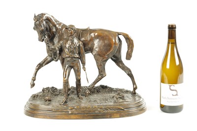 Lot 767 - PIERRE-JULES MENE (1810 - 1879) A FINE 19TH CENTURY ANIMALIER BRONZE SCULPTURE