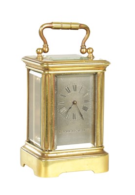 Lot 993 - A LATE 19TH CENTURY FRENCH BRASS MINIATURE CARRIAGE CLOCK