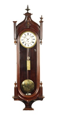 Lot 1127 - A 19TH CENTURY GOTHIC STYLE VIENNA REGULATOR WALL CLOCK