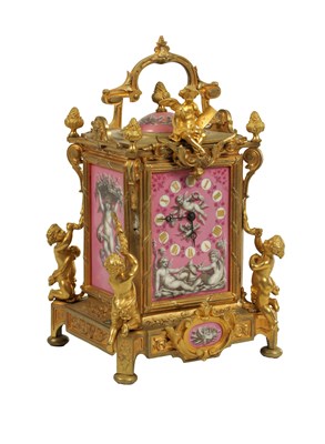 Lot 1485 - JAPY FRERES, PARIS. A GIANT LATE 19TH CENTURY FRENCH PORCELAIN PANELLED CARRIAGE CLOCK