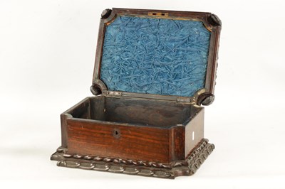 Lot 958 - AN IMPRESSIVE 18TH CENTURY CONTINENTAL CARVED HARDWOOD TABLE CASKET