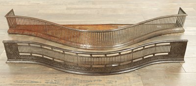 Lot 598 - TWO GEORGIAN STEEL SERPENTINE SHAPED HEARTH FENDERS