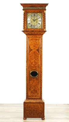 Lot 1066 - THOMAS WESTOBY LONDINI FECIT. A WILLIAM AND MARY PANELLED WALNUT AND SEAWEED MARQUETRY EIGHT-DAY LONGCASE CLOCK