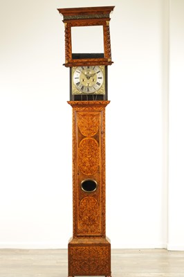 Lot 1066 - THOMAS WESTOBY LONDINI FECIT. A WILLIAM AND MARY PANELLED WALNUT AND SEAWEED MARQUETRY EIGHT-DAY LONGCASE CLOCK