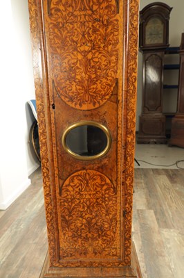 Lot 1066 - THOMAS WESTOBY LONDINI FECIT. A WILLIAM AND MARY PANELLED WALNUT AND SEAWEED MARQUETRY EIGHT-DAY LONGCASE CLOCK