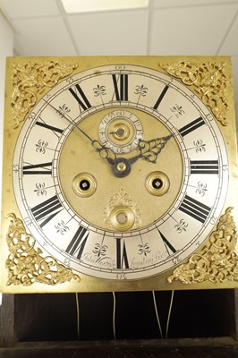 Lot 1066 - THOMAS WESTOBY LONDINI FECIT. A WILLIAM AND MARY PANELLED WALNUT AND SEAWEED MARQUETRY EIGHT-DAY LONGCASE CLOCK