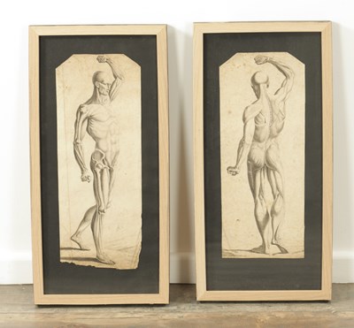 Lot 841 - AFTER DA VINCI A PAIR OF 18TH / 19TH CENTURY MONOCHROME ANATOMICAL ENGRAVED PRINTS
